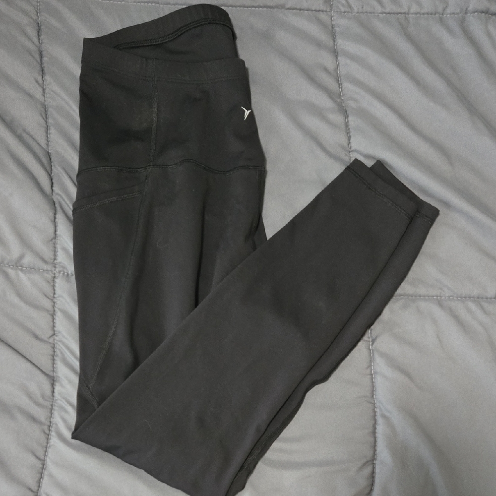 Old Navy Active Maternity Full Length Black Powersoft Leggings
